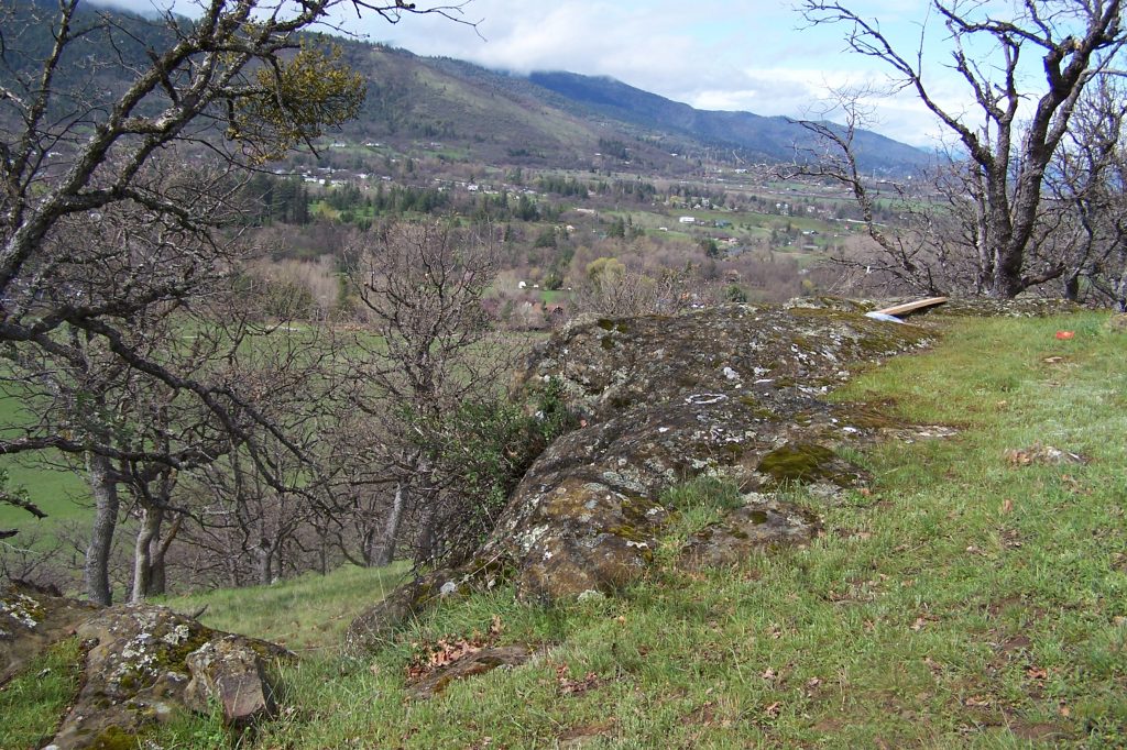 View of the terrain of the venue. Lots of downhill shots