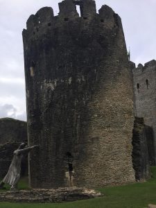 The leaning tower at caerphilly castle