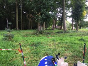 Another lane, note how many targets you can see from one spot. Numbering the targets is essential!