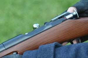 The Mosin-Nagant is ready to fire in this picture.
