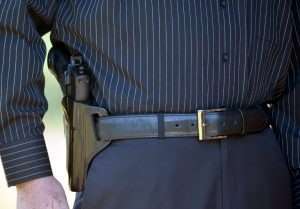 This gives the holster more support and keeps it from riding up when you draw, as well as keeping held tighter to the waist by your belt.