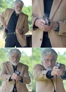 exposing the gun...