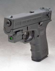 The short dustcover Picatinny rail is ideal for mounting compact lasers like the LaserMax Spartan. The affordable green laser can be used for training with the airgun and switched to the .22LR model or any subcompact with a rail.