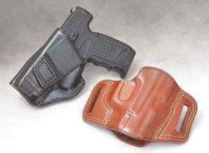 Exact in details and measurements the Walther air pistols fit the same holsters as their 9mm counterparts allowing the air pistols to be used for drawing, re-holstering and concealment practice.