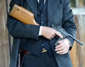 The Mauser shoulder stock was popular because it gave the gun greater accuracy but also signifcantly reduced the pistol's harsh recoil. For the airgun, a reproduction Mauser Broomhandle shoulder stock will fit the accurately reproduced mounting channel in the back of the grip frame.