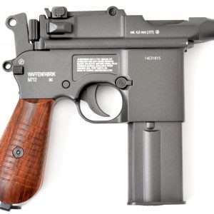 The Model 712 airgun has the correct Waffenfabrik marking on the right side of the frame.