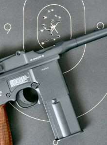 The best 10 round group from 21 feet fired single action measured 1.25 inches from a dead center hit on the X outward.