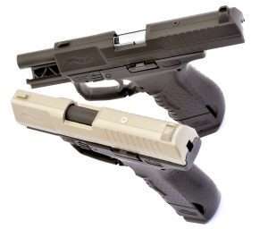 Like a cartridge-firing P99 Compact, the slide on the airgun locks back and after the least round is fired. The slide release duplicates the size and shape of those on the 9mm and .40 S&W models and is just as easy to operate. The airguns use a 3.25 inch smoothbore barrel.