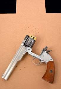 the Schofield put a best six rounds on target measuring 0.75 inches. Out of a total of 24 rounds, all 24 shots struck inside of 3.0 inches with as second six round group measuring 1.125 inches.