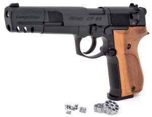 The Umarex Walther CP88 Competition brings the classic design of the Walther P88 Champion 9mm pistol to the world of airguns with a 4.5mm, 8-shot semi-auto based on the most exclusive of the P88 models manufactured in 1992.