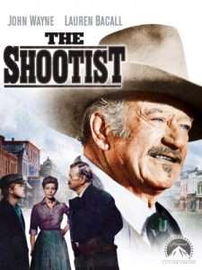 As J.B. Books in “The Shootist” which was released 40 years ago this past August, John Wayne created one of the most memorable roles, which also happened to help launch the big screen career of Ron Howard (shown at left in this movie poster with Lauren Bacall and John Wayne.