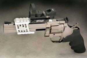 The Walther MRS Multi Reticle Sight is a good fit with the Dan Wesson if you opt out of a traditional red dot scope. The CNC machined alloy accessory rail has the DW logo machined into it and the bottom rail will easily mount a laser or tactical light laser combination.