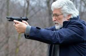 This is the hardest pistol to control on full auto because the slide action is brisk; there is light felt recoil and muzzle rise. It is also harder to feather the trigger on the DA/SA action. One reason the original Beretta Model 93FS derived 93R selective fire pistol only allowed 3-round bursts on the auto setting. The M92A1 lets the gun run to empty.
