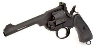 in order to have a 19th century design in the CO2 mix (to counterbalance the Starr) I’m using a British Webley MKVI (which evolved from the MKIV introduced in 1899); the MKVI was introduced in 1915.