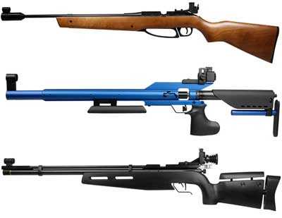 10-meter-rifles Daisy Avanti 853, AirForce Edge, Crosman Challenger