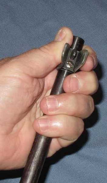 Crosman M1 Carbine grasping barrel to cock