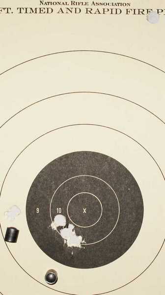 swaged bullet test 25 yards swaged bullet target1