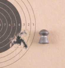 Crosman 622 JSB Exact Jumbo target