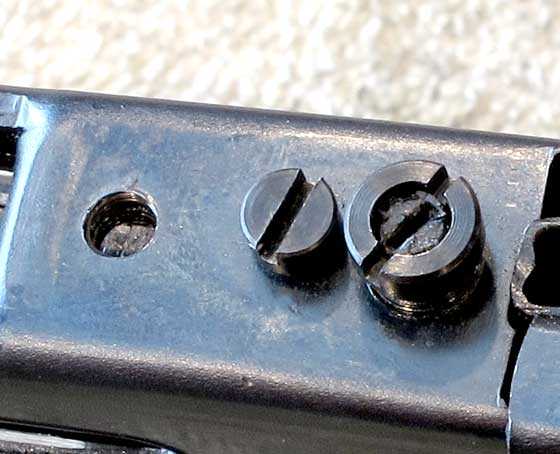 Diana 72 trigger adjustment screws exposed