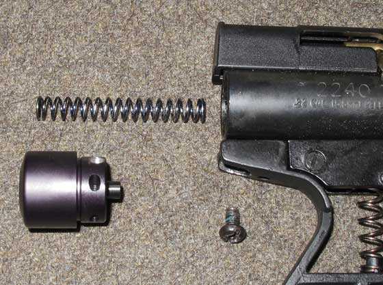 Crosman 2240 air pistol remove end cap