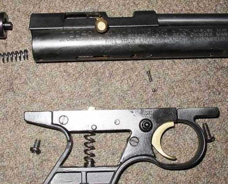 Crosman 2240 air pistol remove grip frame