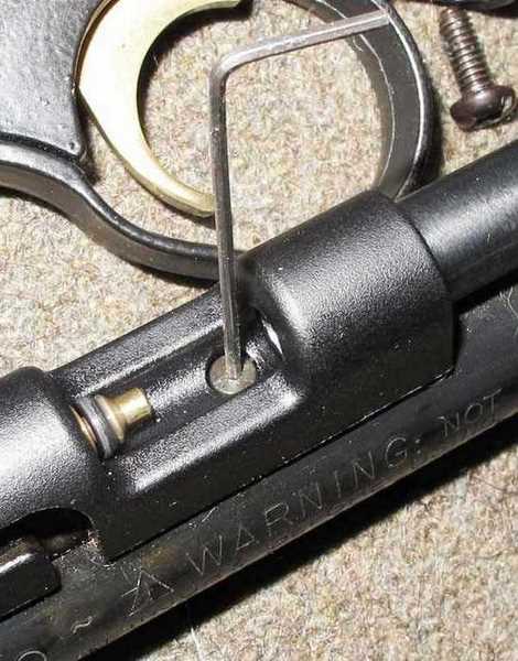 Crosman 2240 air pistol remove action screw