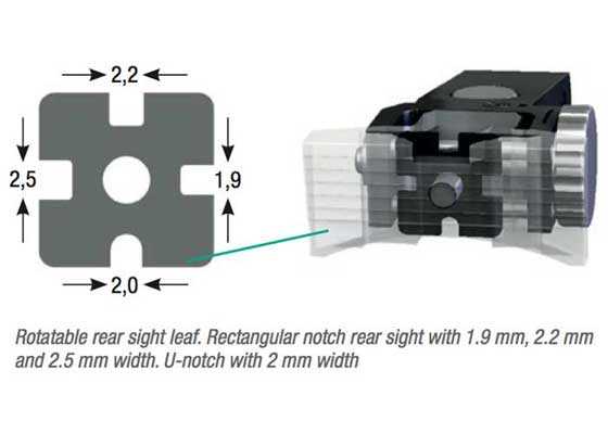 Feinwerkbau Sport-air rifle rear sight notches