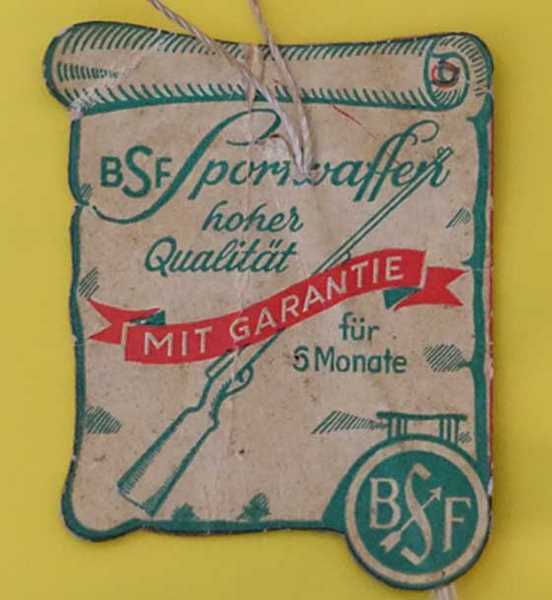 BSF S54 hang tag front