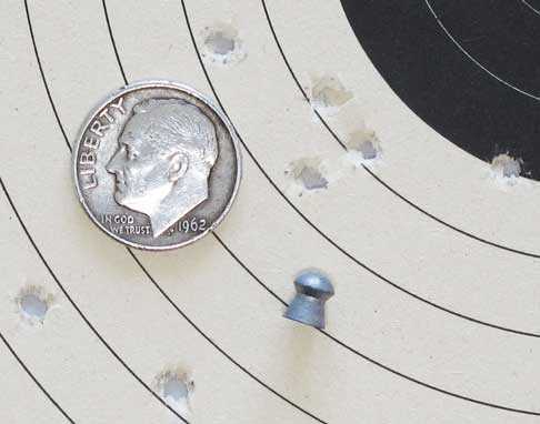 Gletcher Nagant pellet revolver Falcon target