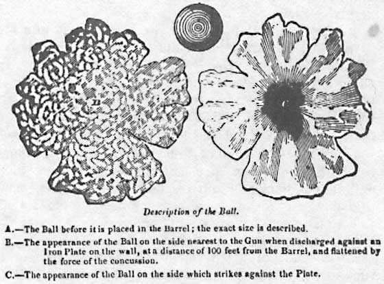 ball from Perkins gun