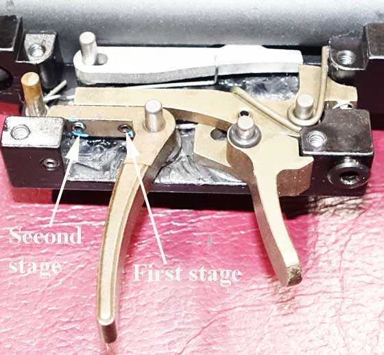 Benjamin Marauder synthetic stock trigger assembly exposed