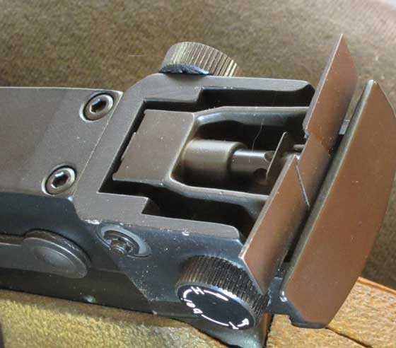 FWB model 2 pistol rear sight
