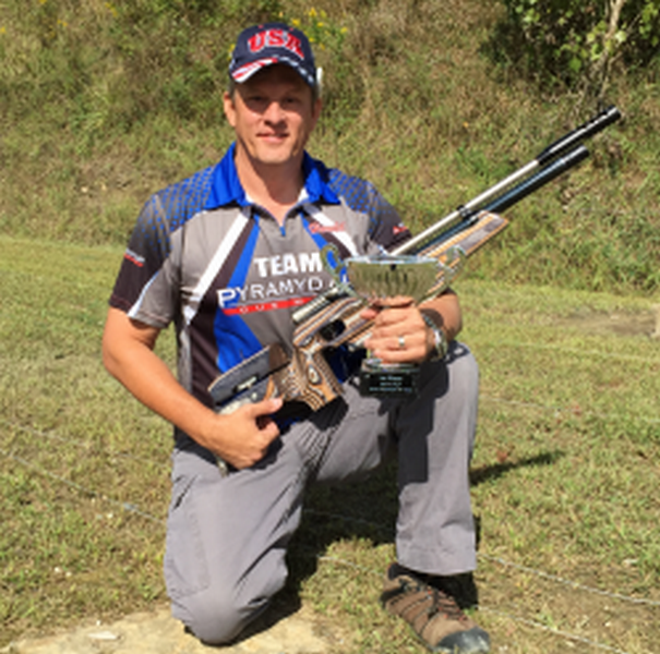 2016 Field Target Champ Harold Rushton with the Air Arms FTP 900 he won as grand prize!