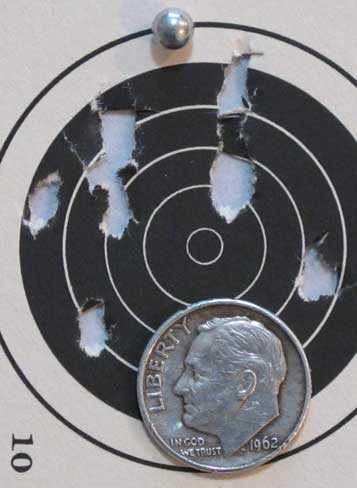 Brodax revolver Precision Ground Shot target