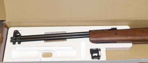 Beeman Double Barrel air rifle inside box 2