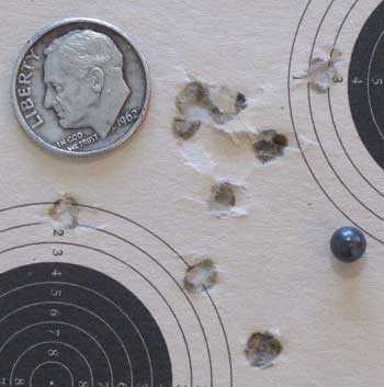Quackenbush Number 7 4.55mm shot target