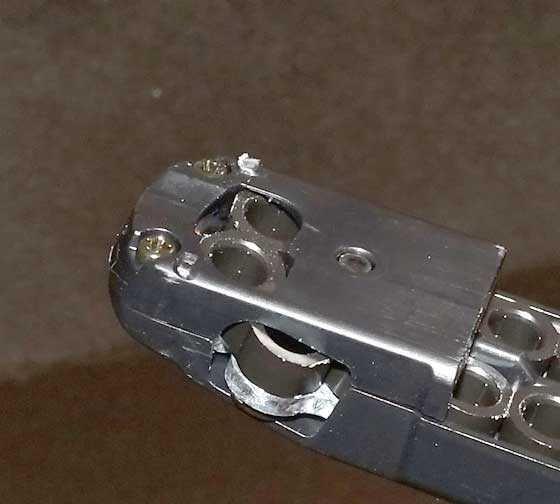 Sig P320 pistol mag hole