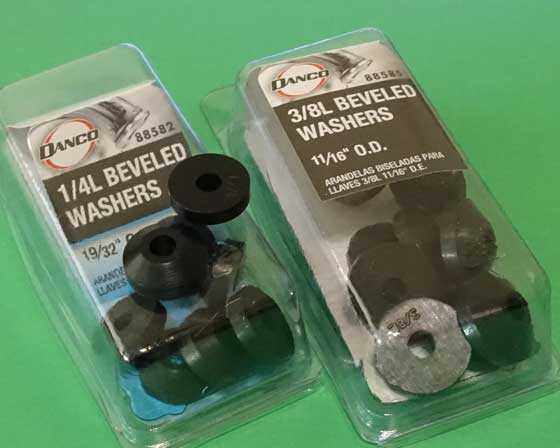 beveled washers