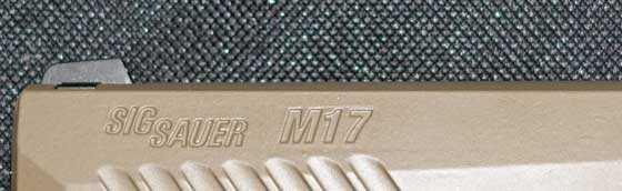 Sig M17 pellet pistol markings