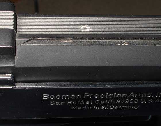 Beeman P1 slide mark