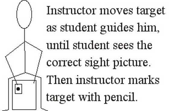 instructor moves target