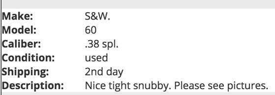poor description