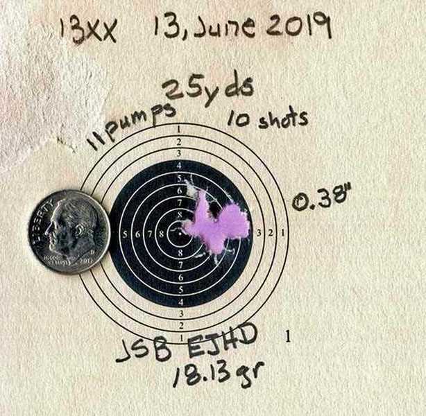 modified Crosman 1377 13XX 25 yards