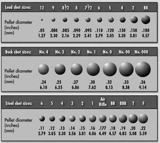 RMAC shot sizes