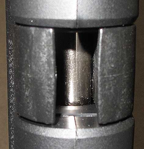 Bulldog clip inserted