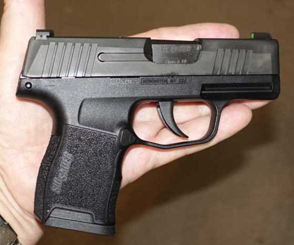 Sig P365 in hand