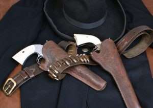The Colt Peacemaker had a standard 7-1/2 inch barrel length, the S&W Schofield a standard 7-inch barrel. The greater difference was ammunition, a Colt could fire S&W .45 Schofield rounds, but a .45 Colt cartridge was too long for the Schofield’s cylinder. 