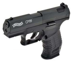 More than 15 years old, this is my first multi-shot CO2 semi-auto, an Umarex Walther CP99. The gun is such an excellent design it is still produced today!