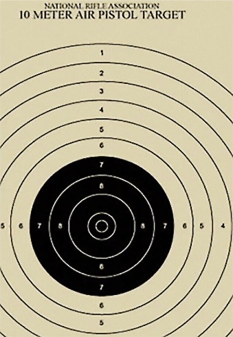 10-meter pistol target