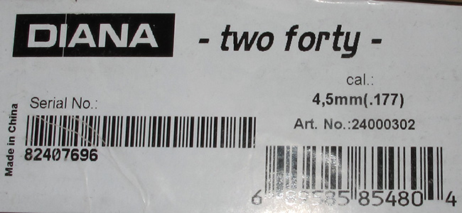 Diana two forty end flap